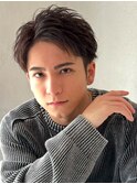 メンズ アップバングショート