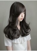 ☆オリーブグレーココアベージュ小顔クラゲヘアー/黒髪/髪質改善