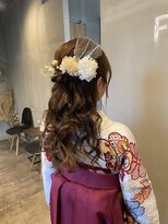 フレーム なんば店(FRAME) ▽袴×ハーフアップ