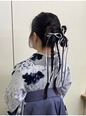 【ツインみつあみカチモリ】卒業式ヘアセット/more岡崎店大山