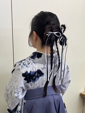 モア 岡崎(more) 【ツインみつあみカチモリ】卒業式ヘアセット/more岡崎店大山