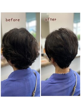 ヴォヤージュトロワ(voyage trois) シースルーマッシュミルクティーベージュハンサムショート