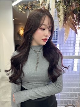 ミディアムロングでも動きのあるヘアに♪まとまりのある髪質改善カット＊［ミニボブ/ミディアム/髪質改善］