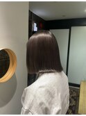 【YOKE】ワンレンボブ顎下5センチボブラベンダーグレージュ