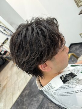 ブルーオーシャン 佐賀店(Blue Ocean) スパイキーショートパーマツイストスパイラルパーマビジネスヘア