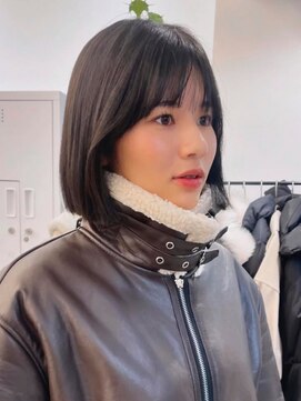 ニトバイアンキシム(nit by ahnkism) 切りっぱなし韓国ボブ髪質改善