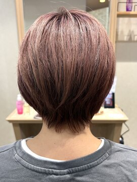 大人ショート×ラベンダーグレージュ