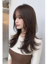 ノイエ 原宿 北参道(NoIE) バタフライカットハッシュカットマレットヘアチェリーレッド