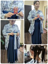 クリア 美容室 卒業式☆セット&袴着付け