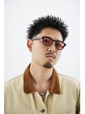 スパイキーショートテーパーフェード高円寺バーバー顔剃り眉毛