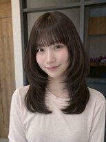 エトワ 中央店(etoi) 大分ミディアムボブレイヤー軽め韓国レイヤーくびれスタイル