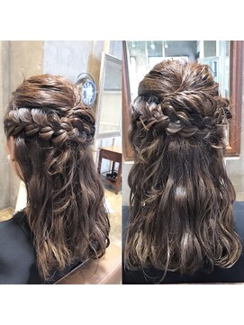サロンドミルク 原宿(salon de MiLK) 【サロンドミルク原宿】波巻き×ハーフアップアレンジ