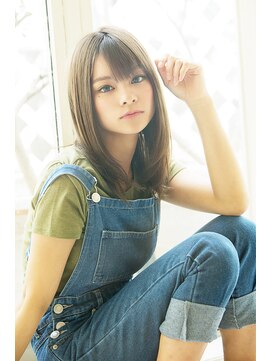 ヘアーサロンデフォーエバールークス(hairsalon de Forever Lux) Forever　イルミナカラーワイドバングなくびれミディ