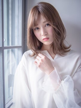 ソワン ド ブランシュ ライフ 八戸ノ里店(Soin de Blanche LIFE) 鎖骨ミディヘアスタイル×ブラウンベージュカラー◎30代40代50代