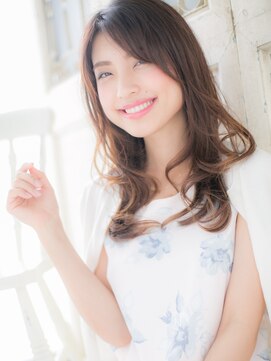 ブルー(BLUE) 暖色系カラー外国人風小顔リラックスウェーブ20代30代40代c水戸