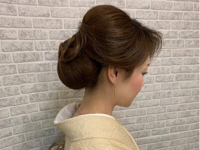 着物の着付け＋ヘアセットもプロの技で着崩れしない仕上がりに☆