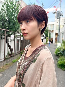 ラグ(log) バーガンディカラー×レディショート!