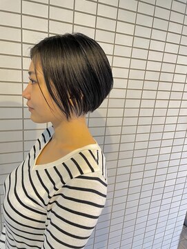 ヘアアンドスペース ベロン(hair&space velon) 大人黒髪ショートボブ