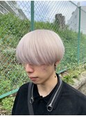 ホワイトシルバー/メンズハイトーン/韓国マッシュ