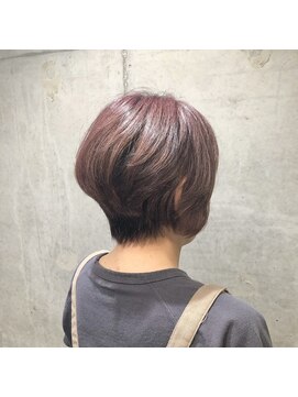 リュネッツ あざみ野店(lunettes) 【白髪ぼかし】丸みショート×ハイライトピンクベージュ