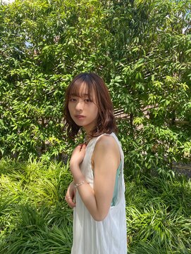 アイビー(ivy) 大人カワイイフェミニンロブ前髪あり20代30代40代