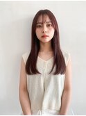  ナチュラルピンク/シースルーバング