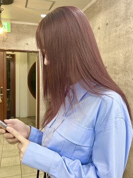 ラフヘアデザイン(Raf hair design) バレイヤージュコントラストハイライトミルクティーベージュ