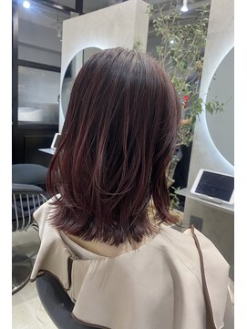 エトラ 渋谷店(etora) チェリーピンク レイヤーカット ワンカール