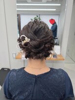ストレートボブの方のアップスタイル【清板】