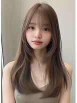 レヴ 草加店(LEV.)&nbsp;デザインカラーレイヤーカットウェットヘア夏のヘアアレンジ