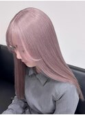 12825髪質改善金髪ホワイトブロンドマロンベージュストレート