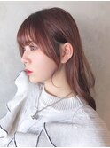 美髪顔周りレイヤーおくれ毛ロングくびれヘア_ba405431