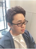 リクルート爽やかツーブロック刈り上げショートアップバング