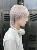 【GEEKS渋谷】シースルーマッシュウルフ/シルバーホワイト/韓国