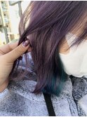 パープル×ミントグリーン