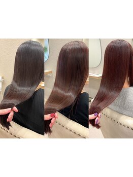 髪質改善カラー×本気の髪質改善TRで専門店レベルの髪質改善が叶う＊オージュアTRも豊富な品揃え