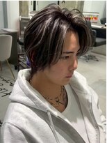 メンズサロン キング 梅田店(Men’s salon K!ng) 韓国マッシュセンターパートツーブロックメンズハイライトウルフ