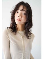 シェル 国分寺(shell)&nbsp;くびレイヤーエモージュ前髪モテベージュレイヤーミディ/国分寺