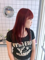 ヘアー アレス(hair ales)&nbsp;ハッシュカット　赤髪