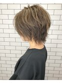 『京都ルーナ』ショート×マッシュ×ウルフ×スモーキーベージュ