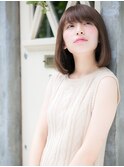 ラフさと甘さが可愛い☆小顔ミディボブスタイル