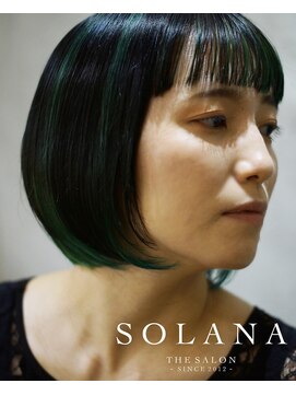 ソラーナ(SOLANA) クール系デザインカラー　ボブスタイル