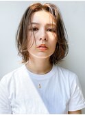 ★小顔/マロンベージュ/セミウェットウェーブ/ハイライトカラー