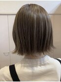 外ハネボブ×ハイライトカラー