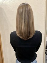 アール 北千住店(ar)&nbsp;外国人風ハイライトカラー　オリーブベージュ