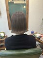 ヘアーサロン クレフ(Hair salon CLEF) 外ハネボブ細めのハイライトを入れて、グレージュからーをON!