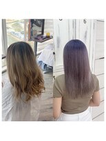 クラン ヘアーアンドスタジオ(CLAN hair & studio) ハイトーンカラープルエクステブリーチカラーシルバーカラー