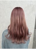ブリーチ2回ピンクベージュカラー♪♪