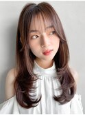 ワンカール愛されチェリーブラウンイメチェンデジタルパーマ