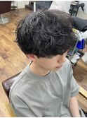 メンズ マッシュウルフ×シャドウパーマ